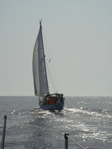 in the early morning the sea is still calm